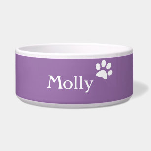 Tigela Prato personalizado do cão do roxo