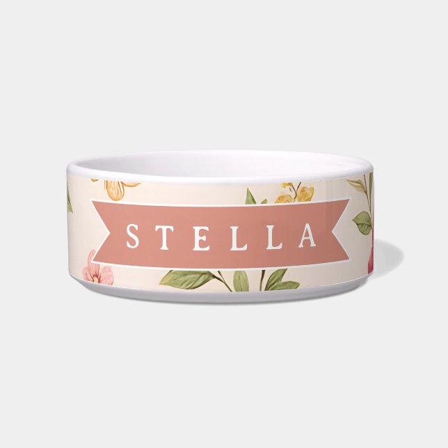 Tigela Presente Personalizado com Nome Floral Romântico V (Frente)