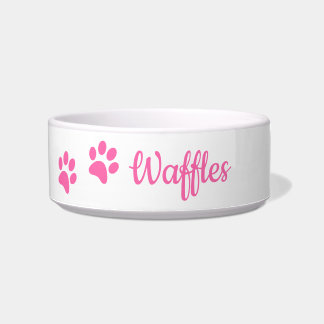 Tigela Presente Personalizado de Nome de Pet com Pegadas