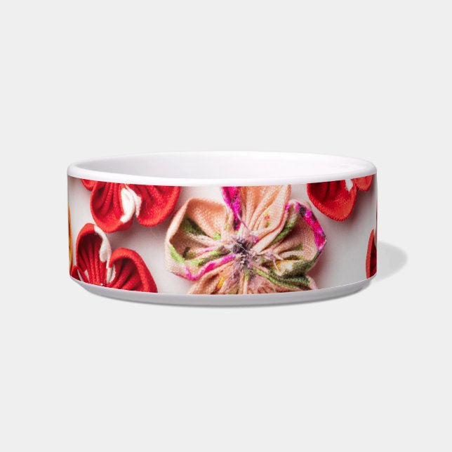 Tigela Primavera tecido com costura manual Flores multico (Frente)