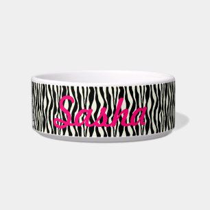 Tigela Princesa feita sob encomenda Zebra Imprimir Comida