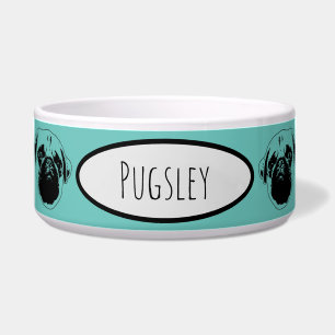 Tigela Pug Bowl Personalizado