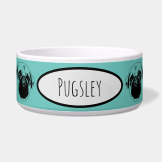 Tigela Pug Bowl Personalizado