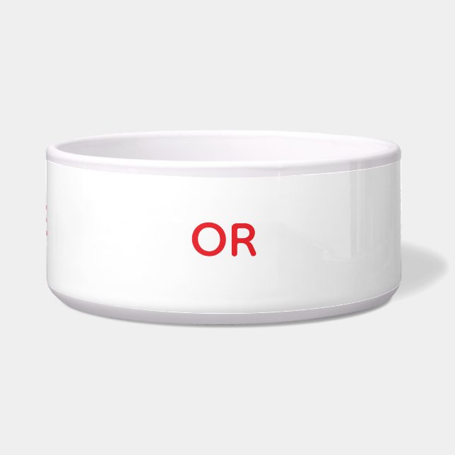 Tigela Pulse Leal Pulseira com chave Red e White (Frente)