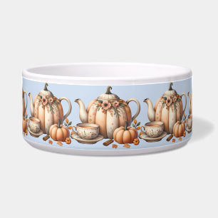 Tigela Pumpkin Teapot com Pet de Ilustração de Florais