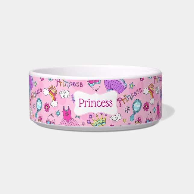 Tigela Pup Rosa Princesa Pet Bowl (Frente)