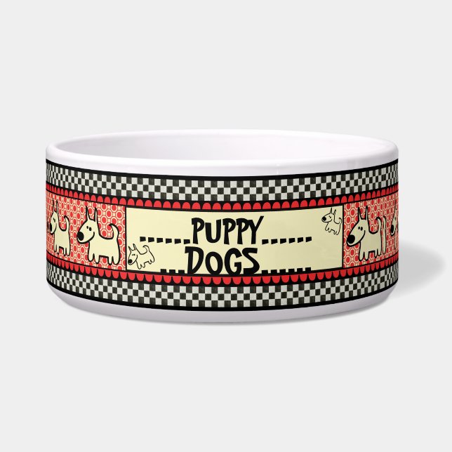 Tigela Pups da placa de verificação (Frente)