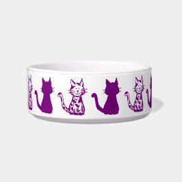Tigela Púrpura Gatos - Prato Pequeno Pet Bowl
