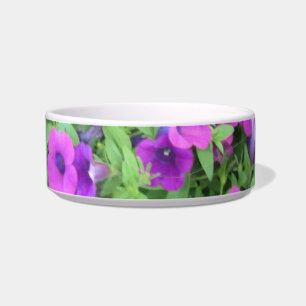 Tigela Púrpura Petunias Pet Bowl