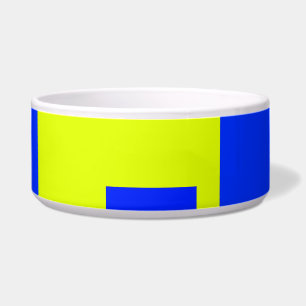 Tigela Quadrados amarelos e azuis