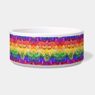 Tigela Rainbow Dragon Damask - Orgulho gay Flag Colors