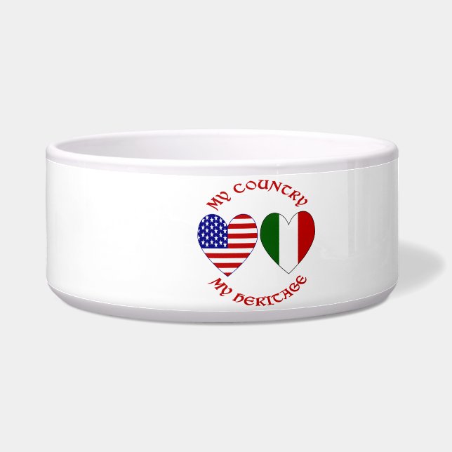 Tigela Red Letters Italiano USA Patrimônio Nacional (Esquerda)