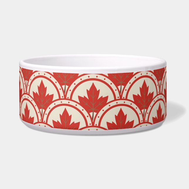 Tigela Red Maple Leaf Art Deco Design (Frente)