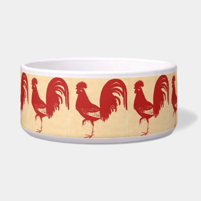 Tigela Red Rooster Pet Bowl (Frente)