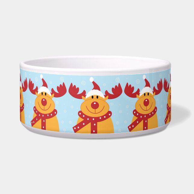 Tigela Reindeer de Natal Pet Bowl (Frente)
