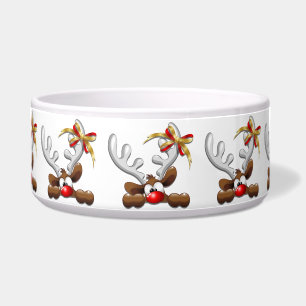Tigela Reindeer Enzergou Caráter de Natal Engraçado