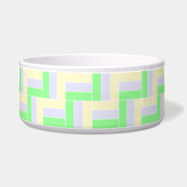 Tigela Retângulos de Pastel Linhas Brancas Padrão