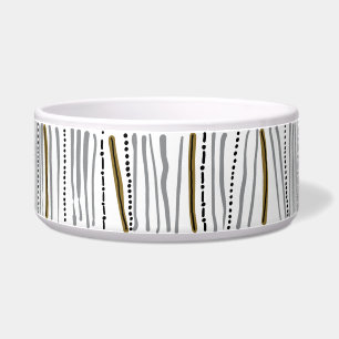 Tigela Retro Porcelain Pet Bowl with Midcentury Print