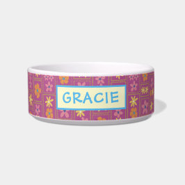 Tigela Retro Raspberry Remendo Floral Personalizado Cacho