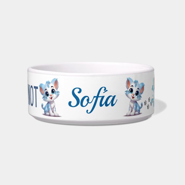 Tigela RINK ou Não Peixe de Rato de Gato Personalizado (Frente)