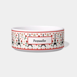 Tigela Romance de Paris Torre Eiffel Design Personalizado