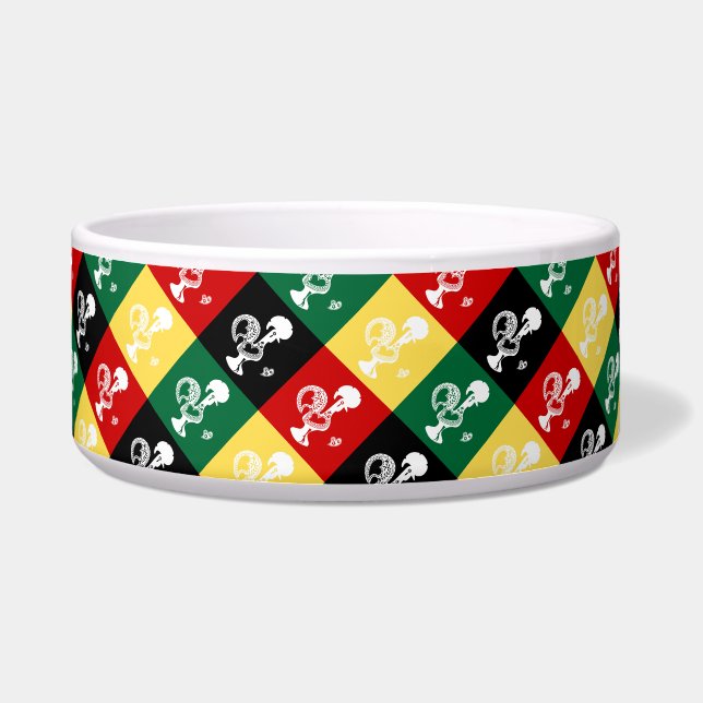 Tigela Rooster Português do Padrão Colorido de Barcelona (Frente)