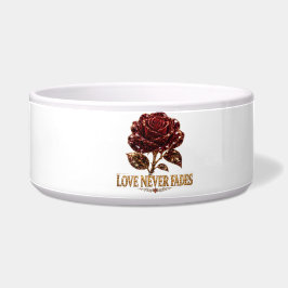 Tigela Rosa de Cristal Rubi – O Amor Nunca Desvanece