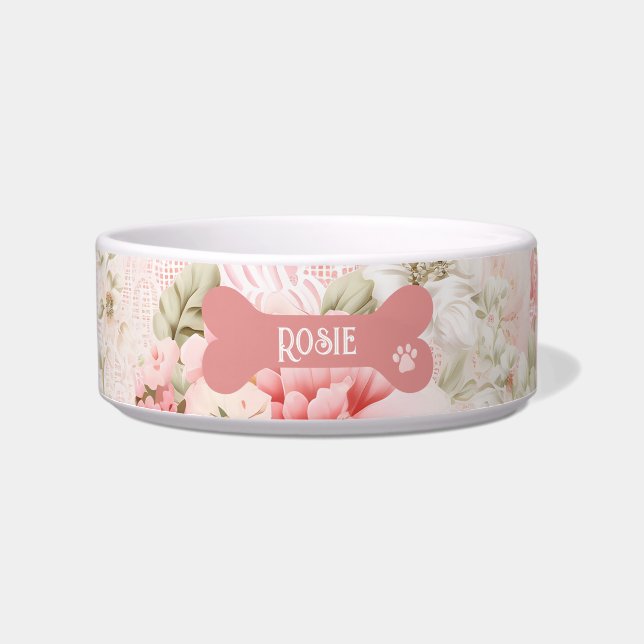 Tigela Rosa Floral Enrubescido (Frente)