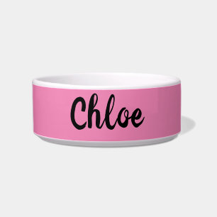 Tigela Rosa Personalizada para Cachorro ou Gato