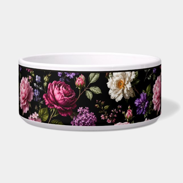 Tigela Rosa Pet de Veludo Preto (Direita)
