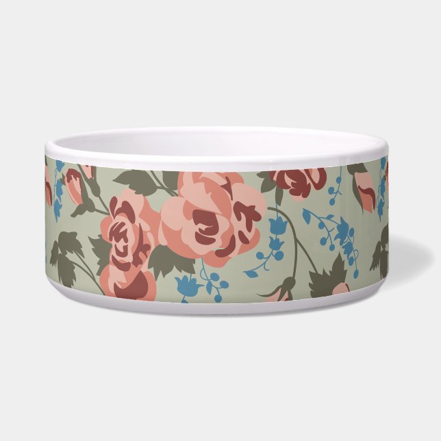 Tigela Rosas & Sininhos (Frente)