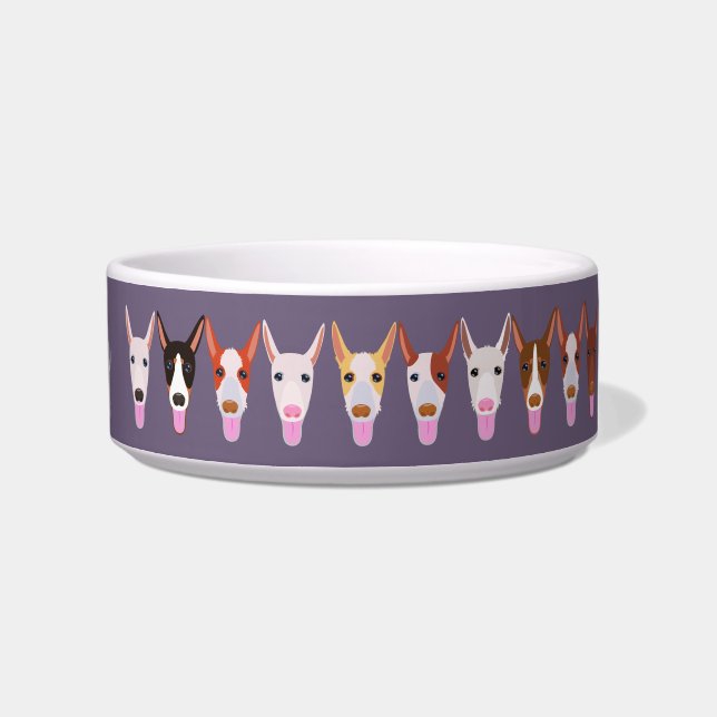 Tigela Rostos de Cachorro Roxo Personalizados (Direita)