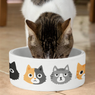 Tigela Rostos de gato Desenhos de gatinhos divertidos