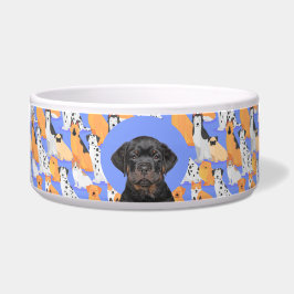 Tigela Rottweiler Personalizado Foto e Nome Dog Bowl