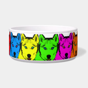 Tigela Rouco Siberian personalizado do pop art