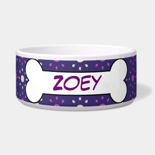 Tigela Roxo cerâmico personalizado da bacia do animal de