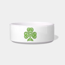 Rua, Shamrock Clover Pet Bowl do Dia de Patrick