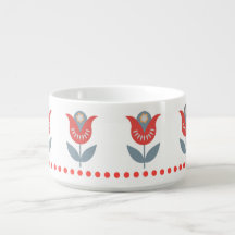 Scandinavian Folk Art Velkommen Soup Bowl