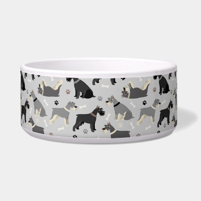 Tigela Schnauzer Paws e Bones Dog Bowl (Frente)