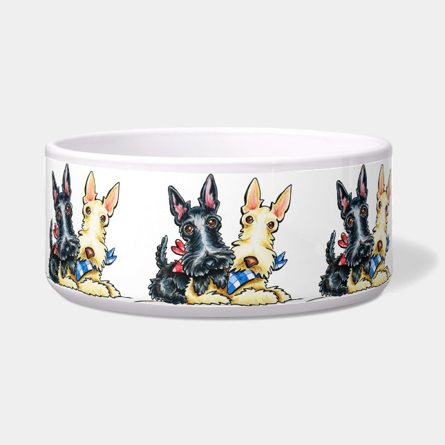 Tigela Scottie Gingham Cuties (Frente)