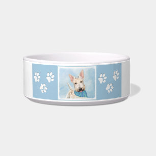 Tigela Scottish Terrier Wheaten Dog Painting