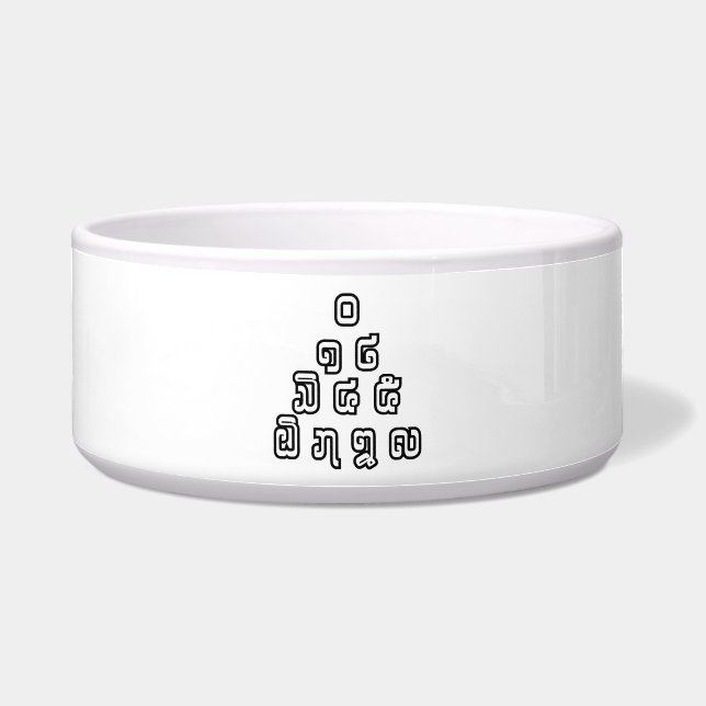 Tigela Script de Língua Laociana da Pirâmide de Números d (Frente)