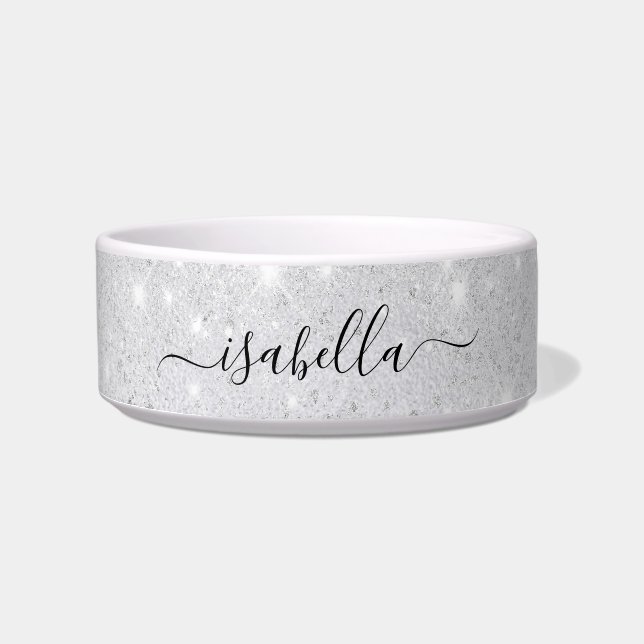 Tigela Script de nome da brilha do prata (Frente)