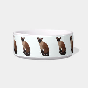 Tigela Selo Escuro de Siamese - Gato de Gato