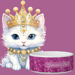 Tigela Sequência de Faux Glitter Rosa Quente Personalizad