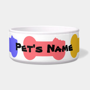 Tigela Série Bones mastigados - Bowl de cão personalizado