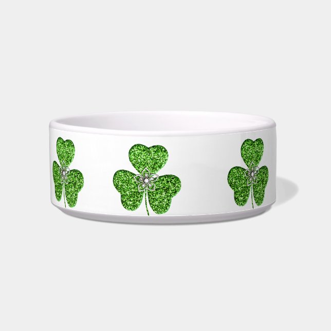 Tigela Shamrock E Pet Bowl De Flor (Esquerda)