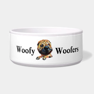 Tigela Shar Pei Dog Bowl Chinês Engraçado