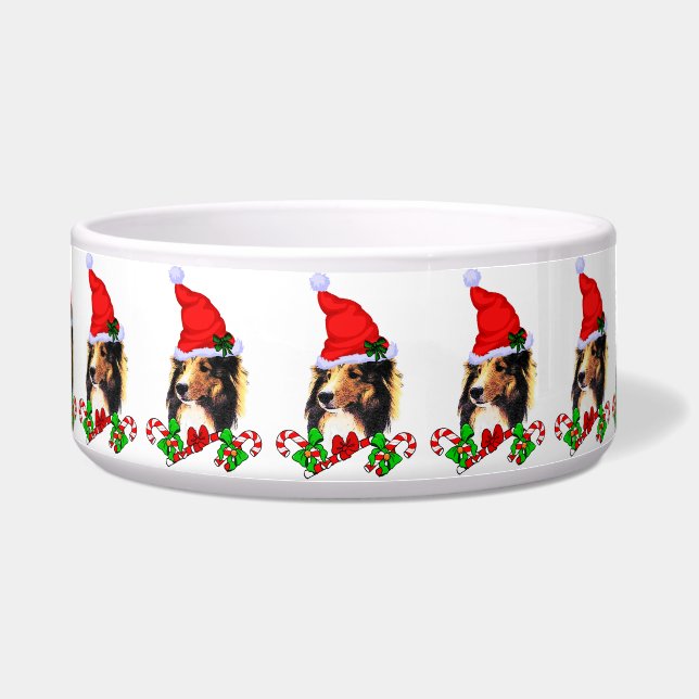 Tigela Sheltie Christmas Feliz Bowl (Frente)