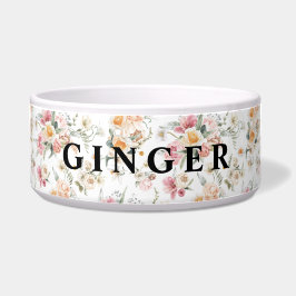 Tigela Sheltie Floral de Primavera | Shabby Chic | Person